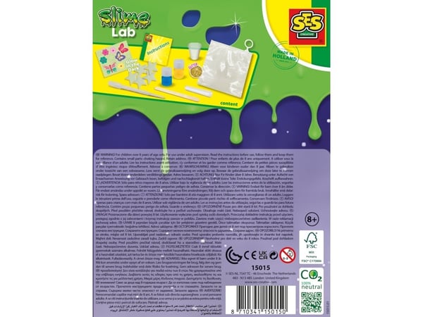 SES Creative Slime 15015, Lima, 8 vuosi/vuosia, Monivärinen