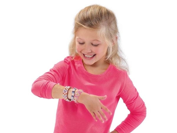 SES Creative 14745, Smykkesett til å lage armbånd for barn, 6 år, Flerfarget