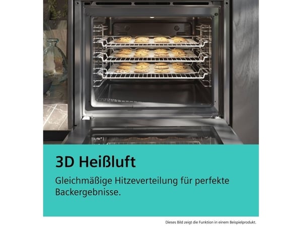 Siemens iQ100 HB013FBB1 - Ovn - innebygd - fordypning - bredde: 56 cm - dybde: 55 cm - høyde: 57.5 cm - Klasse A - svart
