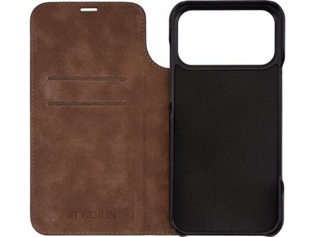 JT BERLIN BookCase Tegel, Lommebok-etui, Apple, iPhone 17 Pro Max, 17,5 cm (6.9"), Svart