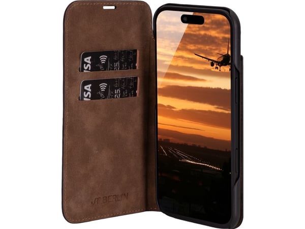 JT BERLIN BookCase Tegel, Lommebok-etui, Apple, iPhone 17 Air, 16,5 cm (6.5"), Svart