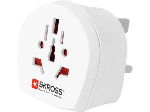 Skross 1.500225-E, Typ D (UK), Universal, Vit, 58 mm, 58 mm, 56 mm