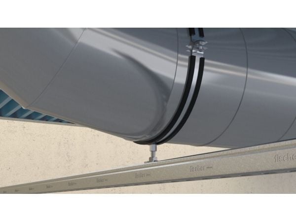 Fischer 542962, Båge för ventilationsrör, Svart, Stål, EPDM, Styrenbutadien (SBR), Zink stål, 0,8 kN, M8/M10, M10