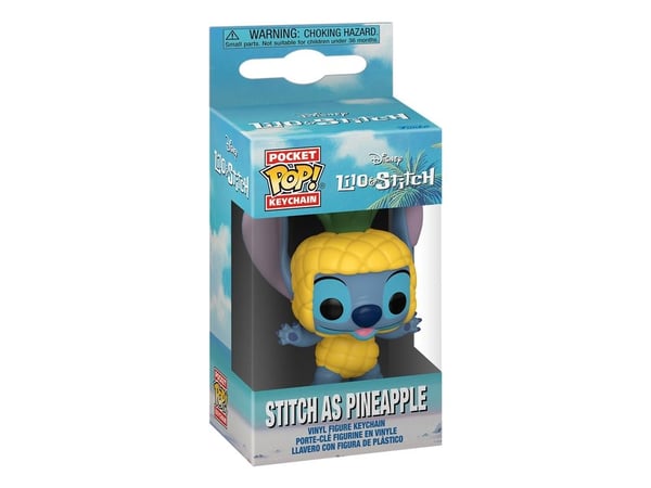 FUNKO POP! KEYCHAIN Stitch as Pineapple, Nøkkelring, Flerfarget, Vinyl, Lilo & Stitch, 102 mm, Boks