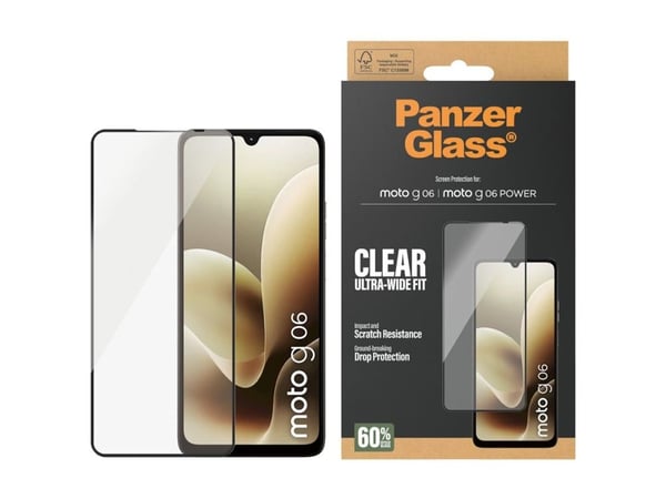 PanzerGlass ® Screen Protector Motorola moto g06 | moto g06 POWER | Ultra-Wide Fit, Motorola, Motorola - Moto G06 4G, Motorola - Moto G06 Power 4G,...