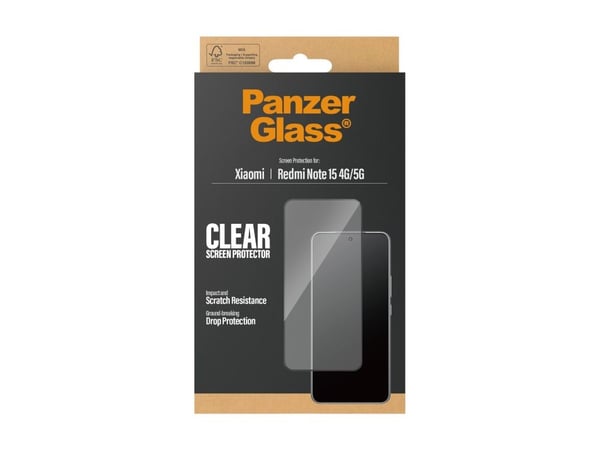 PanzerGlass ® Skjermbeskytter Xiaomi Redmi Note 15 4G | 5G | Ultra-Wide Fit, Xiaomi, Xiaomi, Xiaomi - Redmi Note 15 4G, Xiaomi - Redmi Note 15 5G, ...