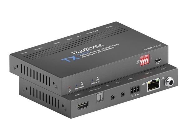 PureTools PT-HDBT-210 (transmitter and receiver) - Video/lyd/infrarød/seriell-utvider - RS-232, HDMI, HDBaseT, infrarød - opp til 70 m