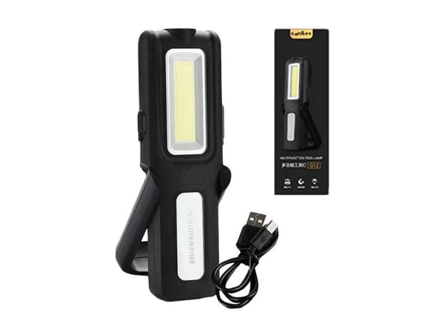 Verkstedlommelykt Superfire G12, 566lm, USB