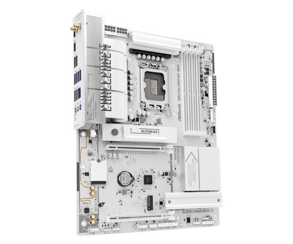 ASRock B860 Challenger WiFi White - Hovedkort - ATX - LGA1851-sokkel - B860 Chipset - USB-C 3.2 Gen 1, USB 3.2 Gen 1 - Wi-Fi 7, Bluetooth, 2.5 Giga...