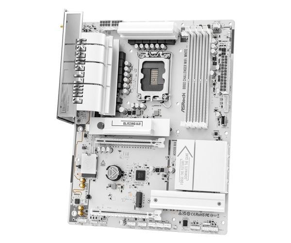 ASRock B860 Challenger WiFi White - Hovedkort - ATX - LGA1851-sokkel - B860 Chipset - USB-C 3.2 Gen 1, USB 3.2 Gen 1 - Wi-Fi 7, Bluetooth, 2.5 Giga...
