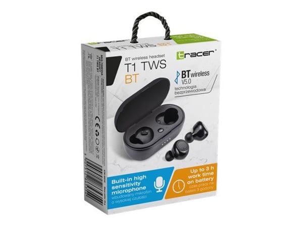 Tracer T1 - True wireless-hodetelefoner med mikrofon - i øret - Bluetooth