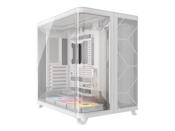 CORSAIR AIR 5400 RS-R ARGB - Mid tower - utökad ATX - genomskinlig sidopanel (härdat glas) - ingen strömförsörjning (ATX) - vit - USB/ljud