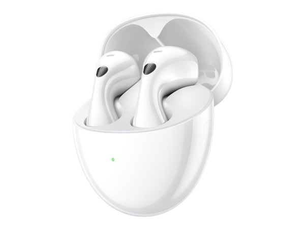 Huawei FreeBuds 6 - True wireless-hodetelefoner med mikrofon - i øret - Bluetooth - aktiv støydemping - hvit