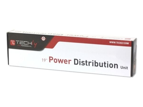 Techly I-CASE STRIP-91UD, 1U, Svart, Röd, 9 AC-utgångar, Typ F, Typ F, 2 m