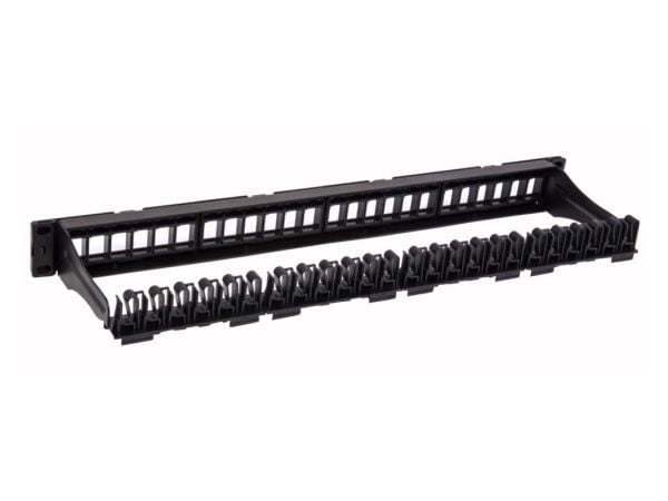 Techly I-KS PP-24-DEN, RJ-45, U/UTP (UTP), Telinekiinnitys, 1U, Musta, -40 - 68 °C