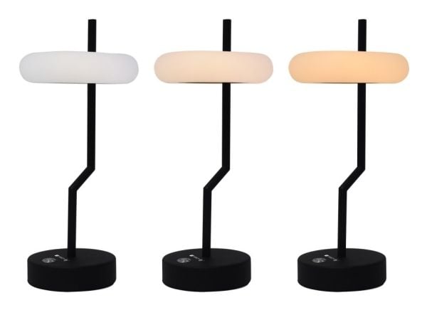 Techly I-LAMP-TABLE2, Svart, Hvit, Akrylonitril-butadien-styren (ABS), Strykejern, Soverom, Café au lait, Spise rom, Hotell, Stue, Restaurant, Desi...
