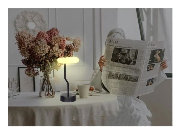 Techly I-LAMP-TABLE2, Svart, Hvit, Akrylonitril-butadien-styren (ABS), Strykejern, Soverom, Café au lait, Spise rom, Hotell, Stue, Restaurant, Desi...