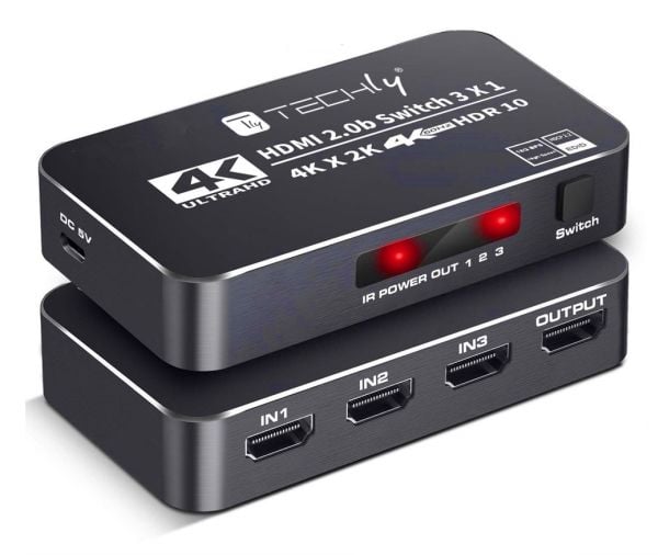 Techly IDATA HDMI2-4K3160B, HDMI, 2.0b, Micro-USB, Svart, 60 Hz, 480i, 480p, 576i, 576p, 720p, 1080p