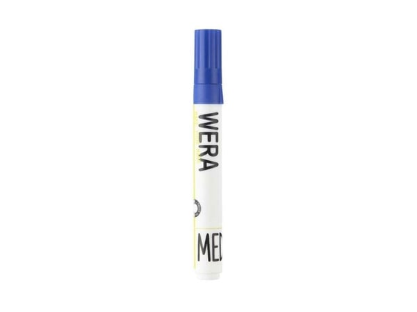 Whiteboardmarker, BNT Wera, 1-4MM, Spids blå, non-permanent - (12 stk.)