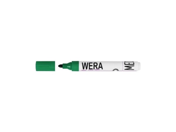 Marker, BNT Wera, 2MM, Rund spids, grøn permanent - (12 stk.)