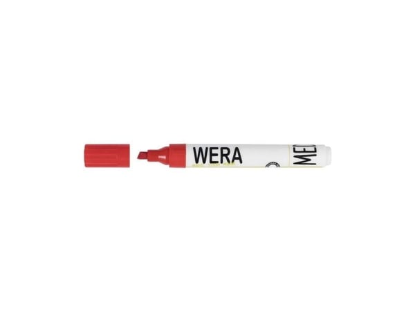 Whiteboardmarker, BNT Wera, 1-4MM, Spids rød, non-permanent - (12 stk.)