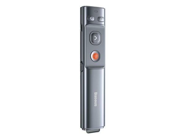 Baseus Orange Dot monitoimikaukosäädin esityksiin, laserosoittimella, ladattava (harmaa)