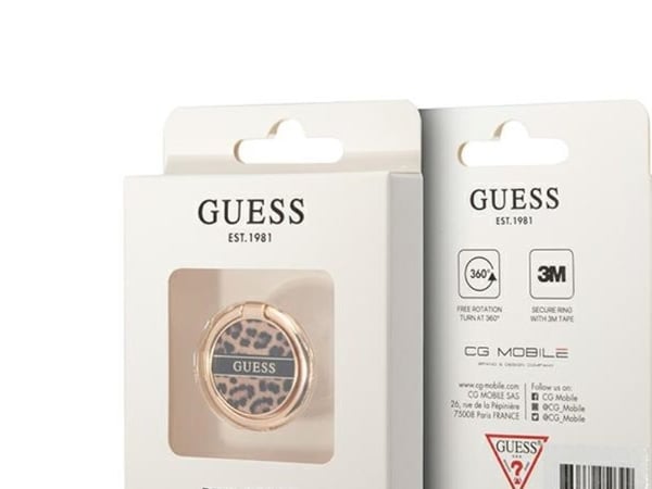 Guess Ring Stand Leopard - Magnetisk fingerringholder (brun)