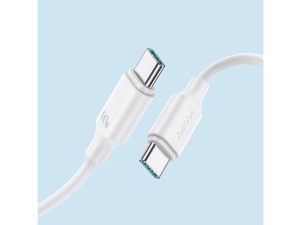 Joyroom Long-Lasting Series A9 USB-C til USB-C PD QC-kabel 60W 3A 1 m - hvit