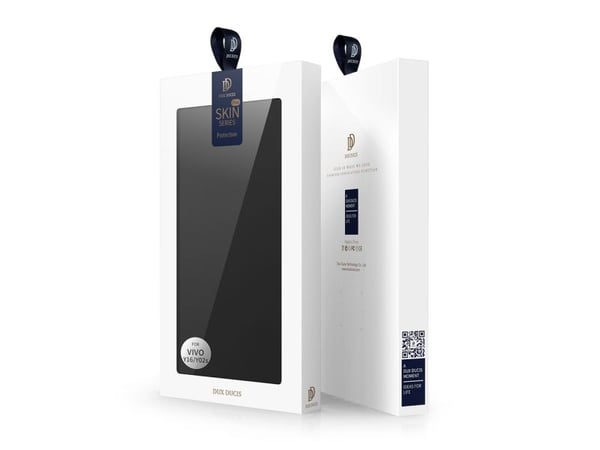 Hurtel Dux Ducis Skin Pro-deksel for Vivo Y16 / Y02s lommebok-omslag med klaff - svart