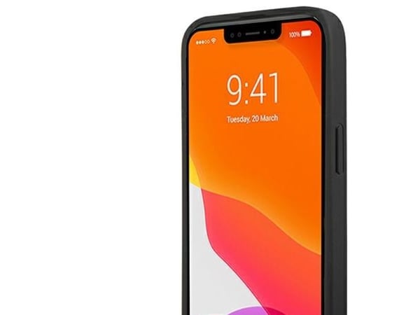 AMG AMHCP14LGSEBK iPhone 14 Pro 6.1" black/black hardcase Leather Debossed Lines