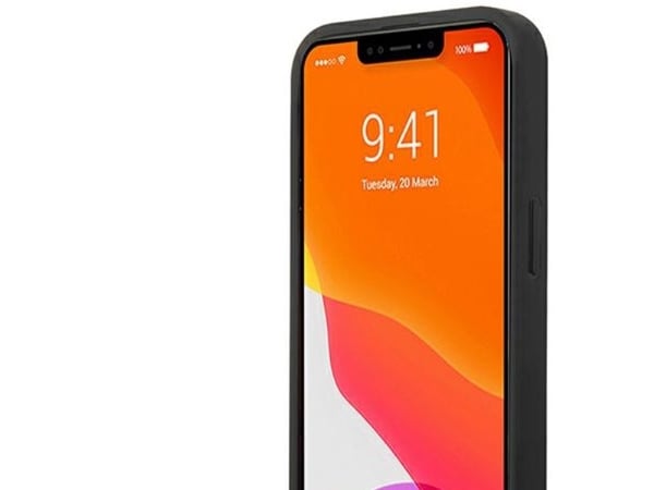 AMG AMHCP14MGSEBK iPhone 14 Plus 6.7" black/black hardcase Leather Debossed Lines