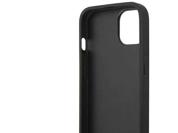 AMG AMHCP14MGSEBK iPhone 14 Plus 6.7" black/black hardcase Leather Debossed Lines