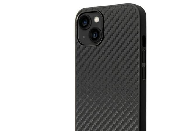 BMW BMHCP14M22NBCK iPhone 14 Plus 6.7" Black/Black Leather Carbon Case