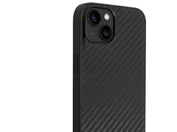 BMW BMHCP14M22NBCK iPhone 14 Plus 6.7" Black/Black Leather Carbon Case