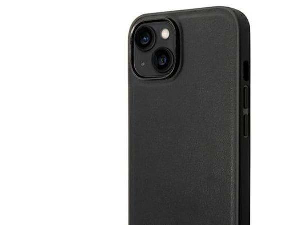 BMW BMHCP14M22PTDK deksel til iPhone 14 Plus 6,7" - svart/svart lærpräg tricolor