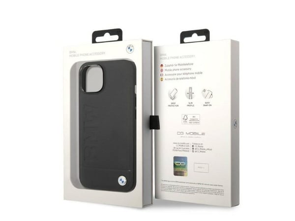 BMW Case BMHMP14SSLLBK iPhone 14 6.1" black/black hardcase Signature Logo Imprint Magsafe