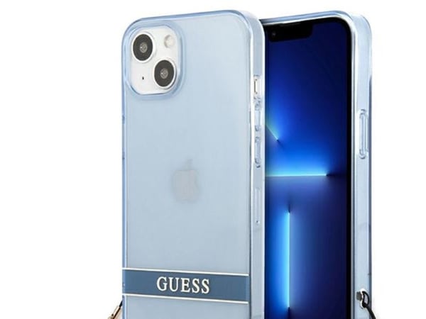 Guess GUHCP13MHTSGSB kova kotelo iPhone 13 6.1" - sininen/sininen läpinäkyvä