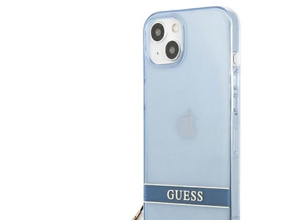 Guess GUHCP13MHTSGSB kova kotelo iPhone 13 6.1" - sininen/sininen läpinäkyvä