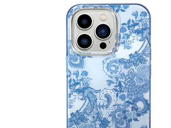 Guess GUHCP14XHGPLHB iPhone 14 Pro Max 6,7" hardcase Porcelain Collection - blå/blå