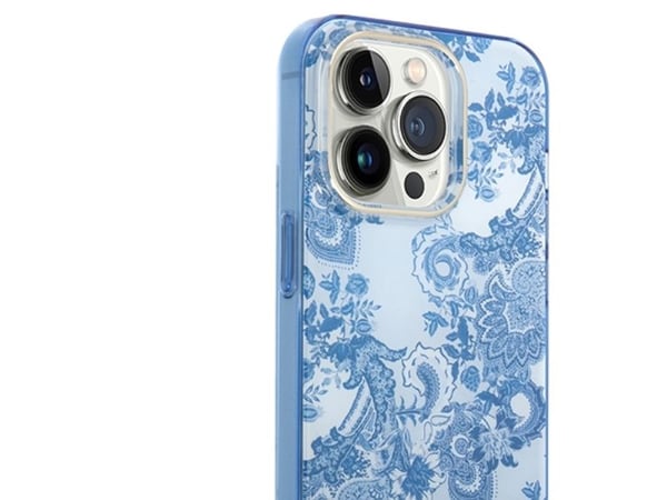 Guess GUHCP14XHGPLHB iPhone 14 Pro Max 6,7" hardcase Porcelain Collection - blå/blå