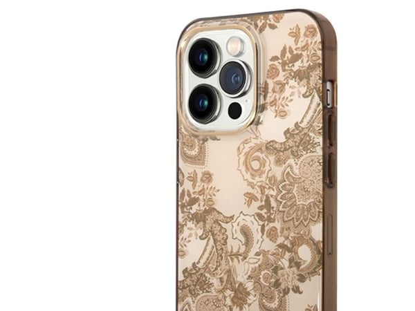 Guess GUHCP14XHGPLHC iPhone 14 Pro Max 6,7" hardcase - oker, Porcelain Collection