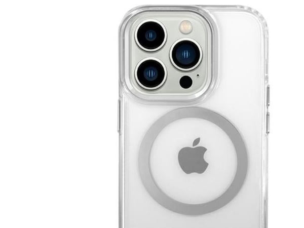 Guess GUHMP14LHTRMS iPhone 14 Pro 6.1" silver/silver hard case Metal Outline Magsafe