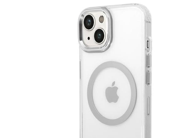 Guess GUHMP14MHTRMS iPhone 14 Plus 6,7" hårdskal - silver/silver metall-outline Magsafe