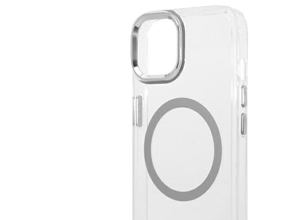 Guess GUHMP14MHTRMS iPhone 14 Plus 6,7" hardt deksel - sølv/sølv metall-outline Magsafe