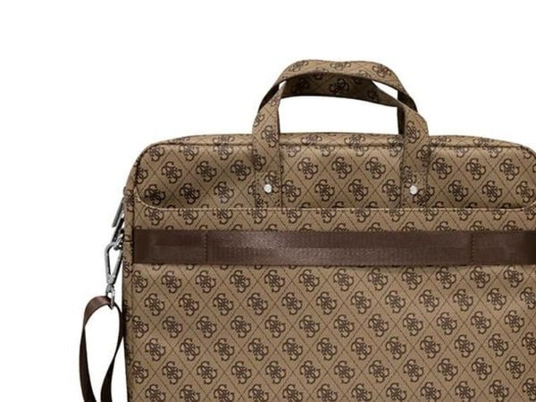 Guess Saffiano 4G Triangle Logo-veske til 16\" laptop - brun