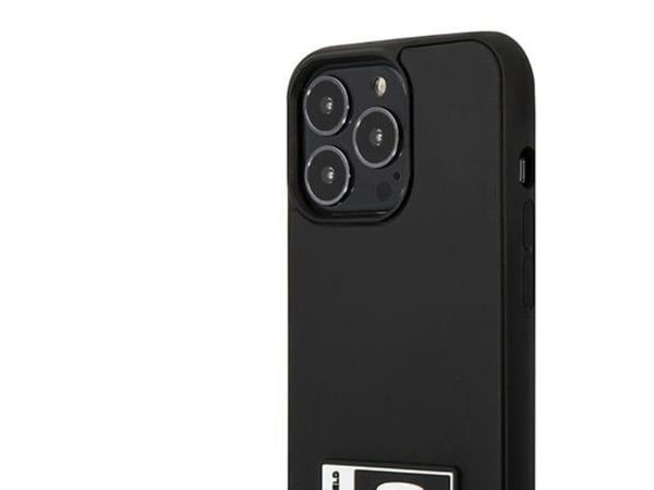 Karl Lagerfeld KLHCP13L3DKPK iPhone 13 Pro/13 6,1” svart hårt skal Ikonik Patch