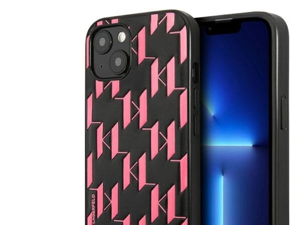 Karl Lagerfeld KLHCP13SMNMP1P iPhone 13 mini 5.4 hardt deksel rosa/rosa monogramplate