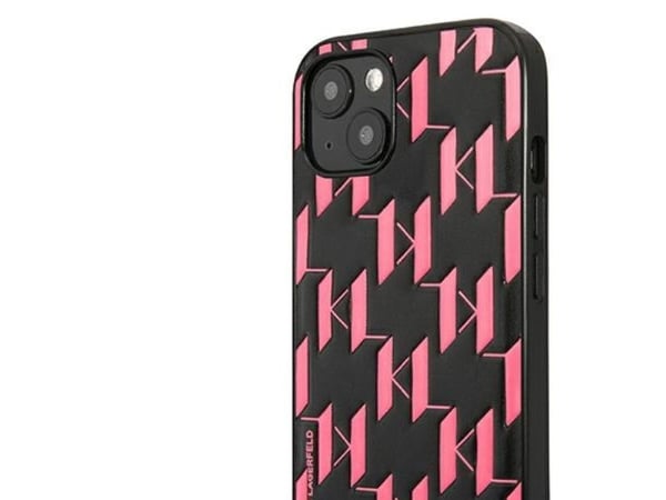 Karl Lagerfeld KLHCP13SMNMP1P iPhone 13 mini 5.4 hardt deksel rosa/rosa monogramplate