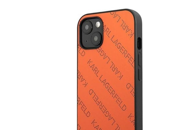 Karl Lagerfeld KLHCP13SPTLO hardcase til iPhone 13 mini 5,4" oransje/oransje perforert