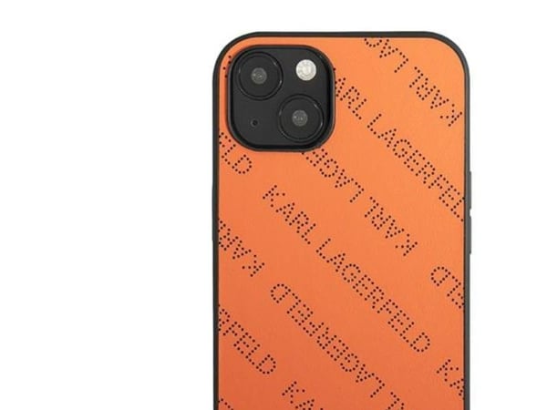 Karl Lagerfeld KLHCP13SPTLO hardcase til iPhone 13 mini 5,4" oransje/oransje perforert
